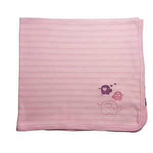 Petit Lem Pink Striped Newborn Baby Blanket
